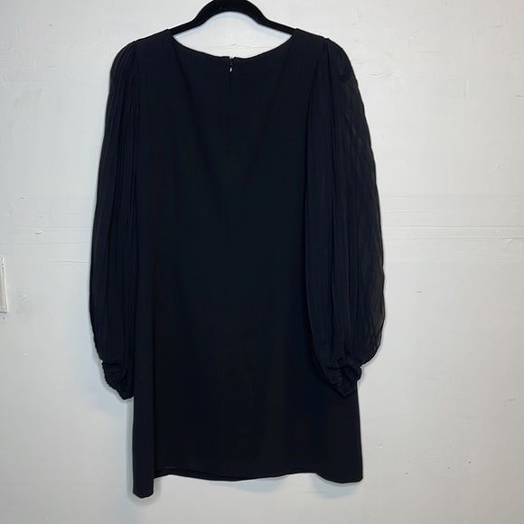 White House Black Market Dresses & Skirts - White House Black Market Black Pleated Poof Long Sleeve